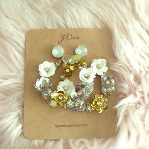 JCREW Earrings Crystal and Sequin